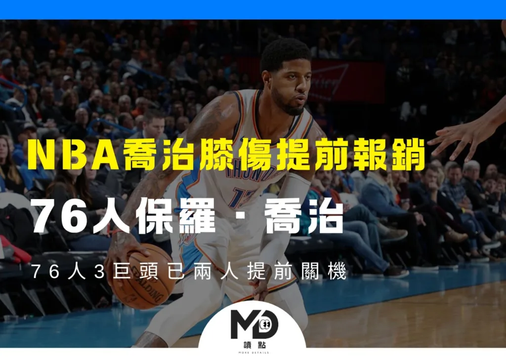 NBA喬治膝傷提前報銷,76人3巨頭已兩人提前關機