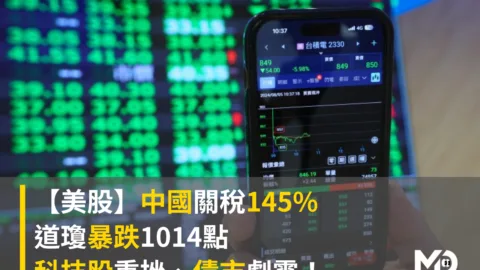 【美股】中國關稅145%，道瓊暴跌1014點、科技股重挫、債市劇震！