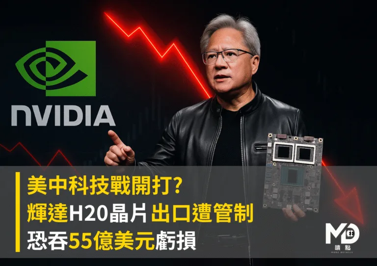 美中科技戰開打輝達H20晶片出口遭管制 恐吞55億美元虧損