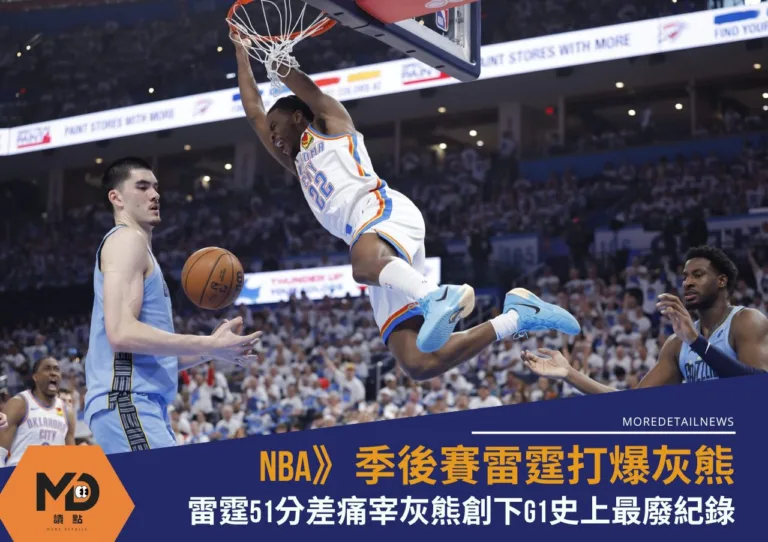 NBA》季後賽雷霆打爆灰熊創下史上最廢紀錄