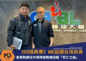 2026經典賽》WBC延續台灣尚勇曾豪駒續任中華隊總教練迎戰「死亡之組」　