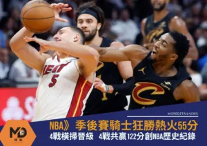 NBA》季後賽騎士狂勝熱火55分！4戰橫掃晉級闖進第2輪