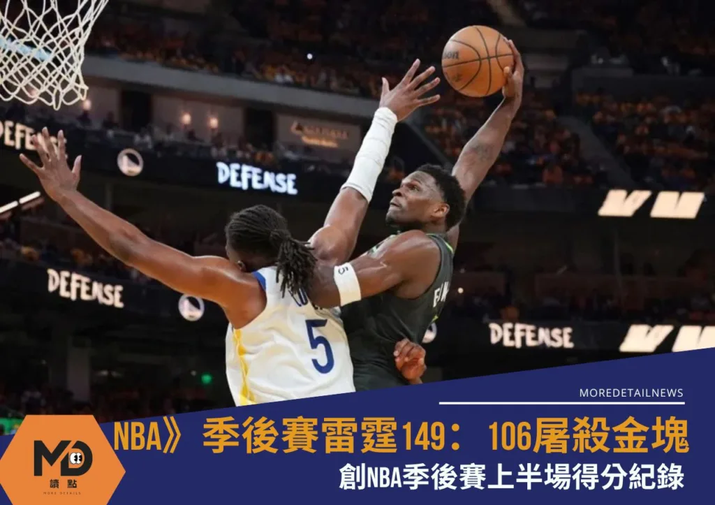 NBA》季後賽灰狼擊退勇士奪G3勝利系列戰2:1領先