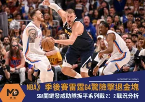 季後賽雷霆G4驚險擊退金塊！系列賽2：2戰況分析
