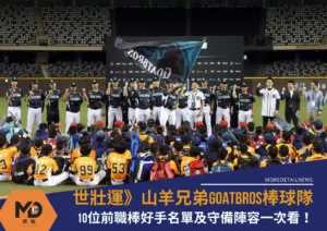 世壯運》世界壯年運動會山羊兄弟棒球隊名單及守備陣容一次看！