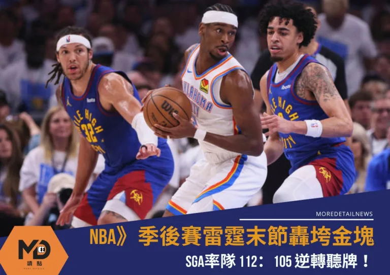 NBA》季後賽雷霆末節三分雨轟垮金塊 系列賽3：2聽牌優勢