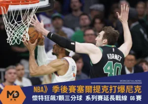 NBA》季後賽塞爾提克打爆尼克！懷特狂飆7顆三分球火力轟炸 系列賽延長戰線G6