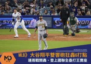 MLB》大谷翔平雙響砲狂轟6打點！連兩戰開轟、登上國聯全壘打王寶座