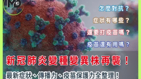 新冠肺炎變種變異株再襲，最新症狀、傳播力、疫苗保護力全整理！
