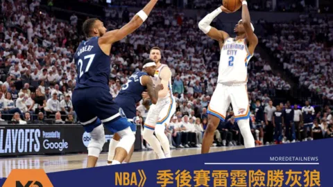 NBA》季後賽雷霆險勝灰狼！SGA轟40分 西區冠軍戰3比1聽牌