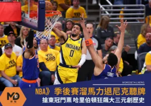 NBA》季後賽溜馬力退尼克聽牌搶東冠門票 哈里伯頓狂飆大三元創歷史