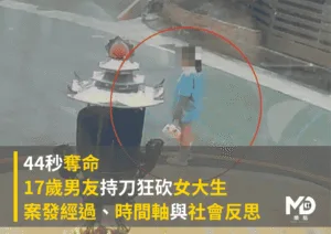 44秒奪命！17歲男友持刀狂砍女大生：案發經過、時間軸與社會反思
