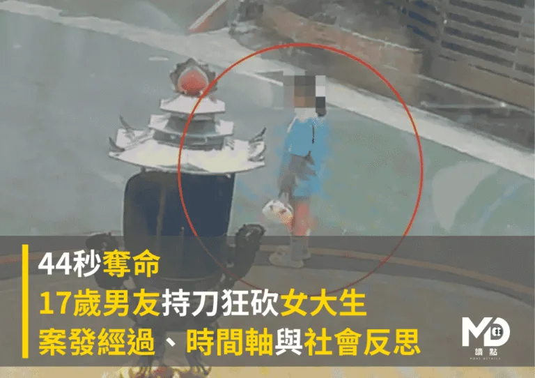44秒奪命！17歲男友持刀狂砍女大生：案發經過、時間軸與社會反思
