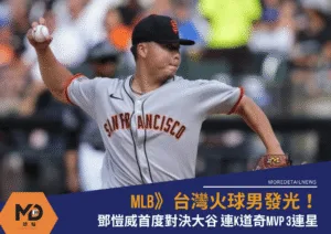MLB》台灣火球男發光！鄧愷威首度對決大谷 連K道奇MVP 3連星