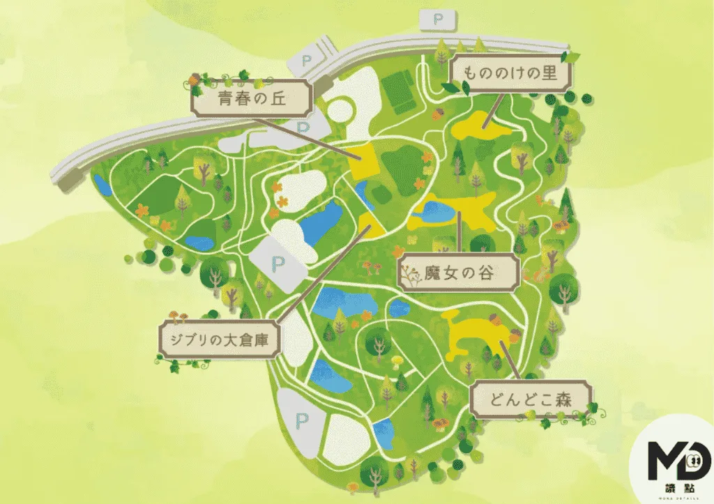 名古屋吉卜力公園圈區地圖