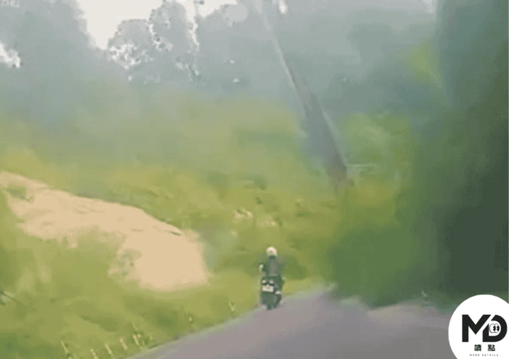 台南二寮奪命車禍-楊男當時騎在前面開路，一路壓車過彎。