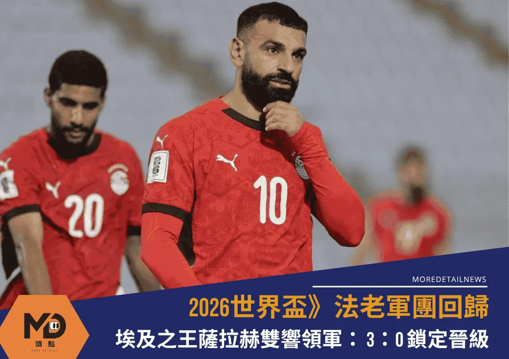 2026世界盃》法老軍團回歸!「埃及之王薩拉赫」雙響領軍3:0 鎖定晉級