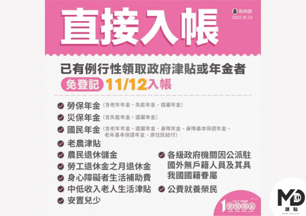 普發現金直接入帳