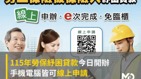 115年勞保紓困貸款今日開辦　手機電腦皆可線上申請
