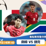 南韓vs捷克｜2026世界盃A組焦點戰完整分析與預測