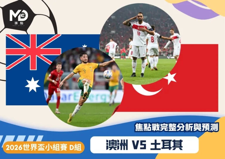 澳洲vs土耳其｜2026世界盃D組焦點戰完整分析與預測