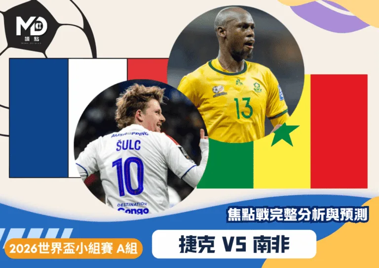 捷克vs南非｜2026世界盃A組焦點戰完整分析與預測
