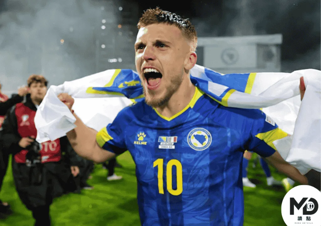 Ermedin Demirovic負責另外一條線的進攻射門