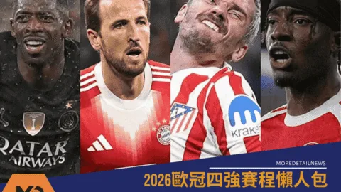2026歐冠四強賽程懶人包｜台灣轉播、開打時間、對戰組合一次看