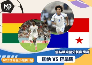 迦納VS巴拿馬｜2026世界盃L組焦點戰完整分析與預測