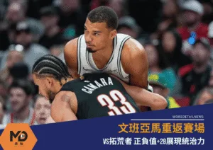 文班亞馬重返賽場 正負值+28展現統治力