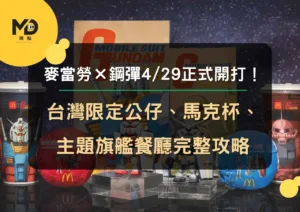 麥當勞×鋼彈4/29正式開打！台灣限定公仔、馬克杯、主題旗艦餐廳完整攻略