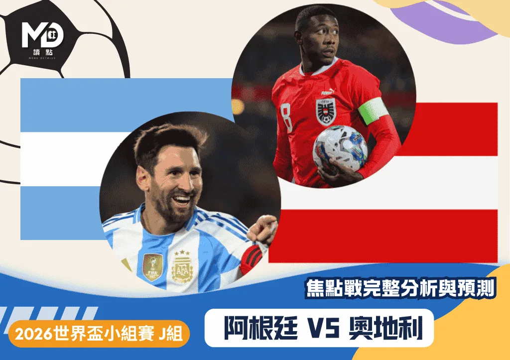 阿根廷VS奧地利|2026世界盃J組焦點戰完整分析與預測