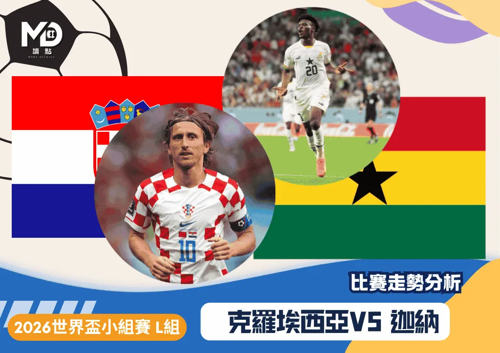 2026世界盃 克羅埃西亞vs迦納 比賽走勢分析