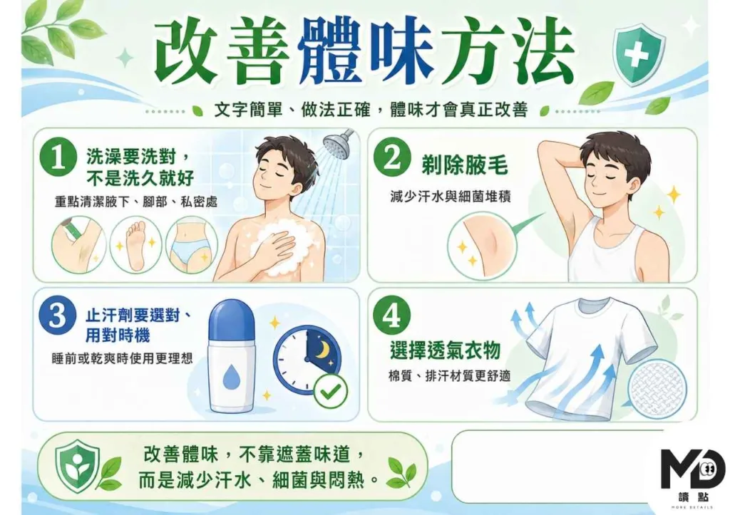 夏天體味超重？「體味改善全攻略」原因、飲食、清潔一次看