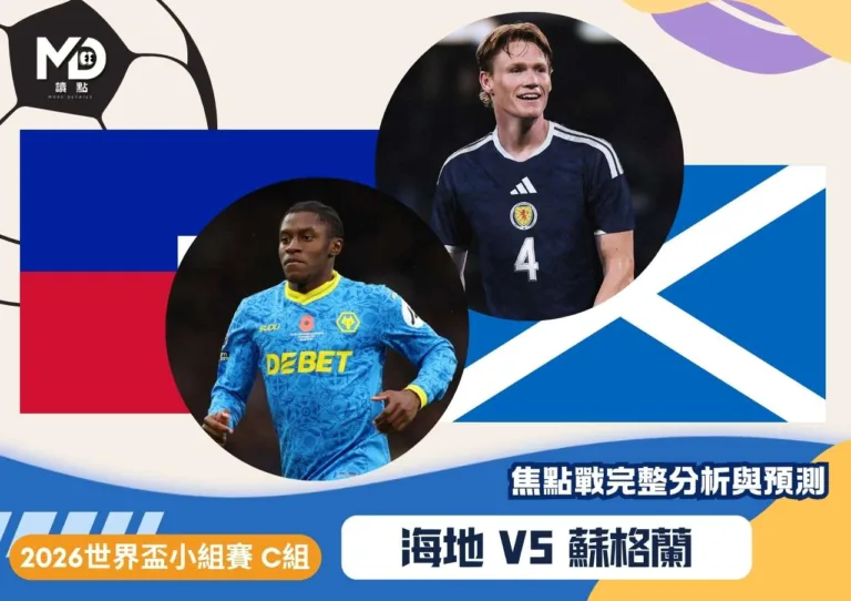 海地vs蘇格蘭｜2026世界盃C組：小國黑馬衝撞嚴防戰線