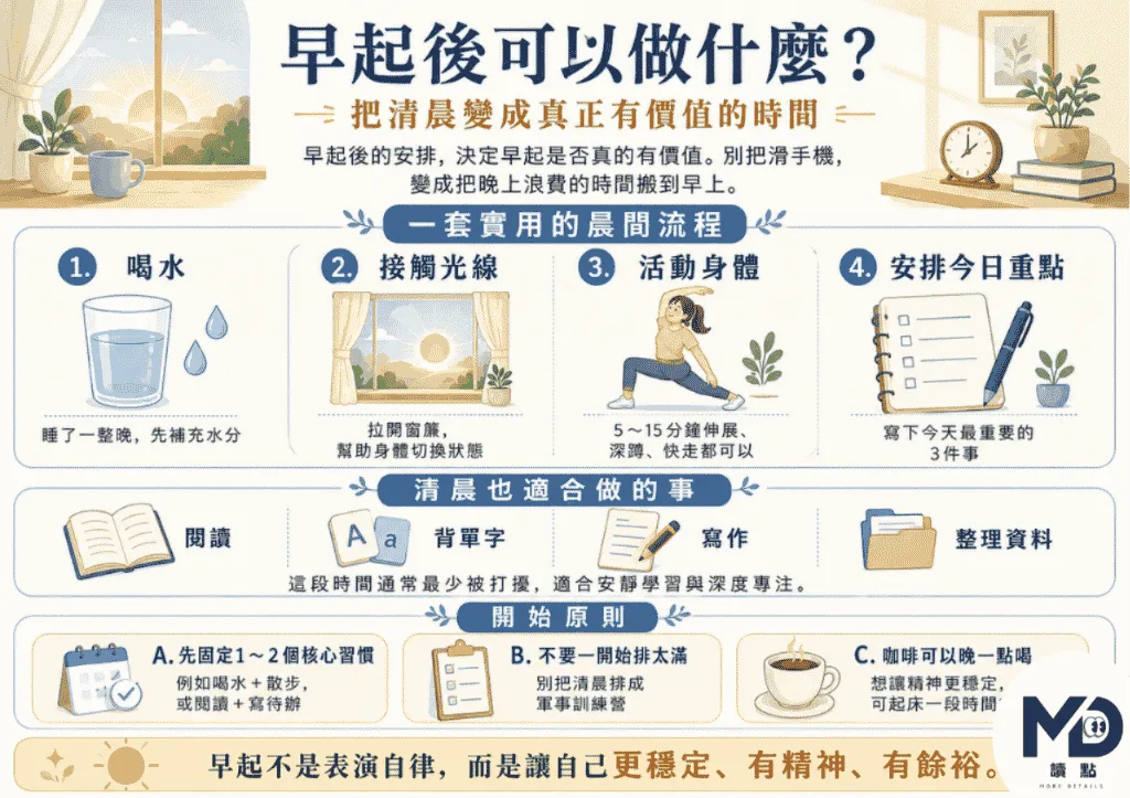 早起後可以做什麼?