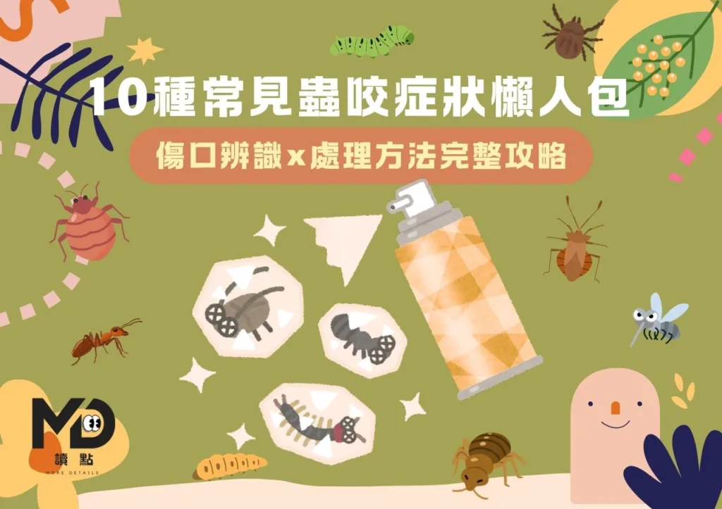 10種常見蟲咬症狀懶人包|傷口辨識×處理方法完整攻略
