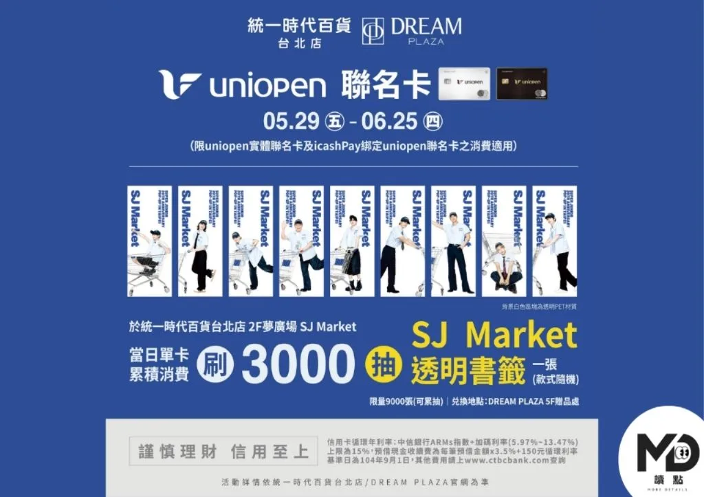 SJ Market聯名卡透明書籤