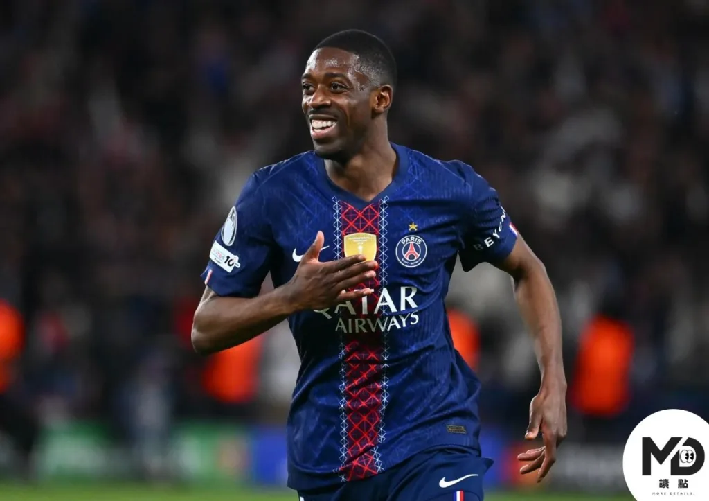 Ousmane Dembélé為PSG驚險追平分數不過進攻效率被兵工廠鎖死