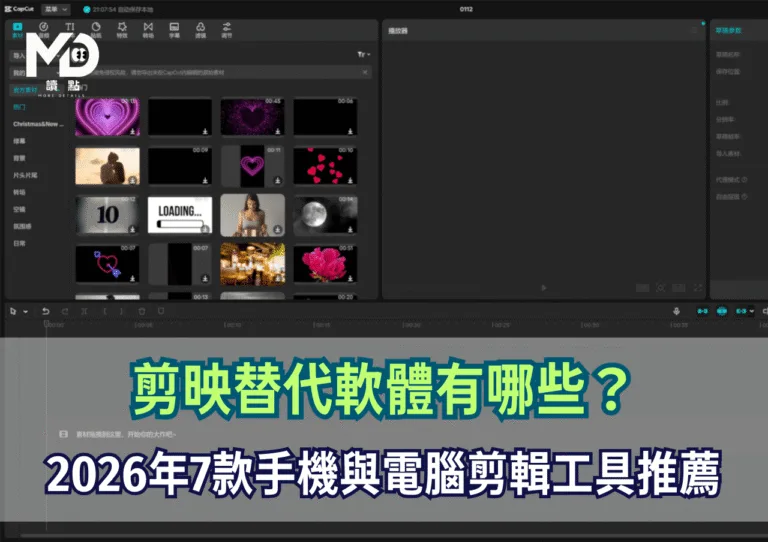 剪映替代軟體有哪些?2026年7款手機與電腦剪輯工具推薦