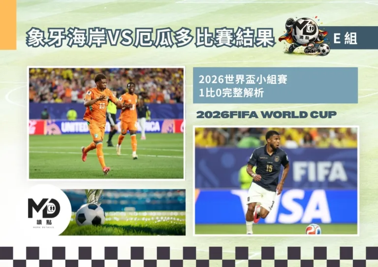E組象牙海岸VS厄瓜多比賽結果|替補迪亞洛90分鐘關鍵絕殺1-0回顧