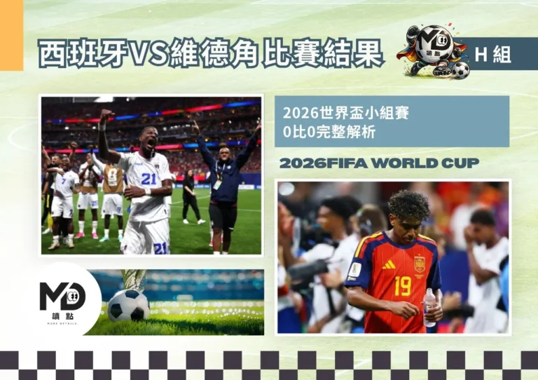 H組西班牙VS維德角比賽結果|2026世界盃小組賽0比0完整解析