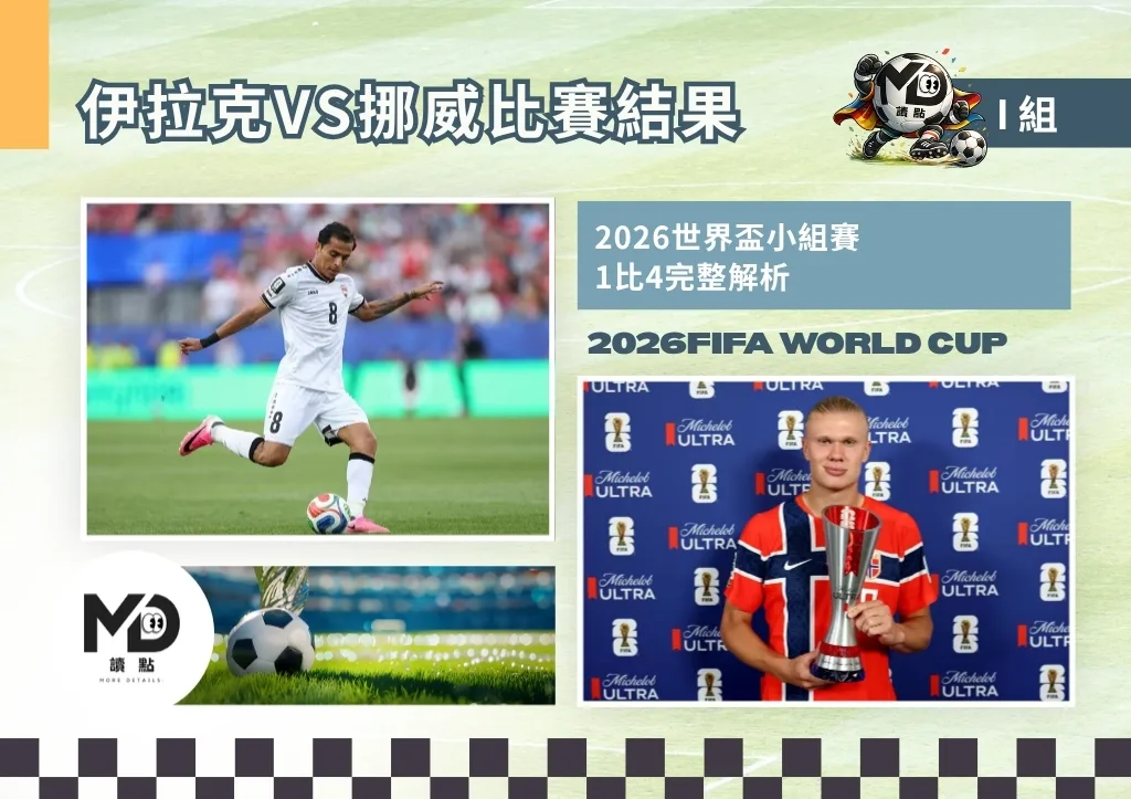 I組伊拉克VS挪威比賽結果|哈蘭德3次射正雙球入袋4-1大勝回顧