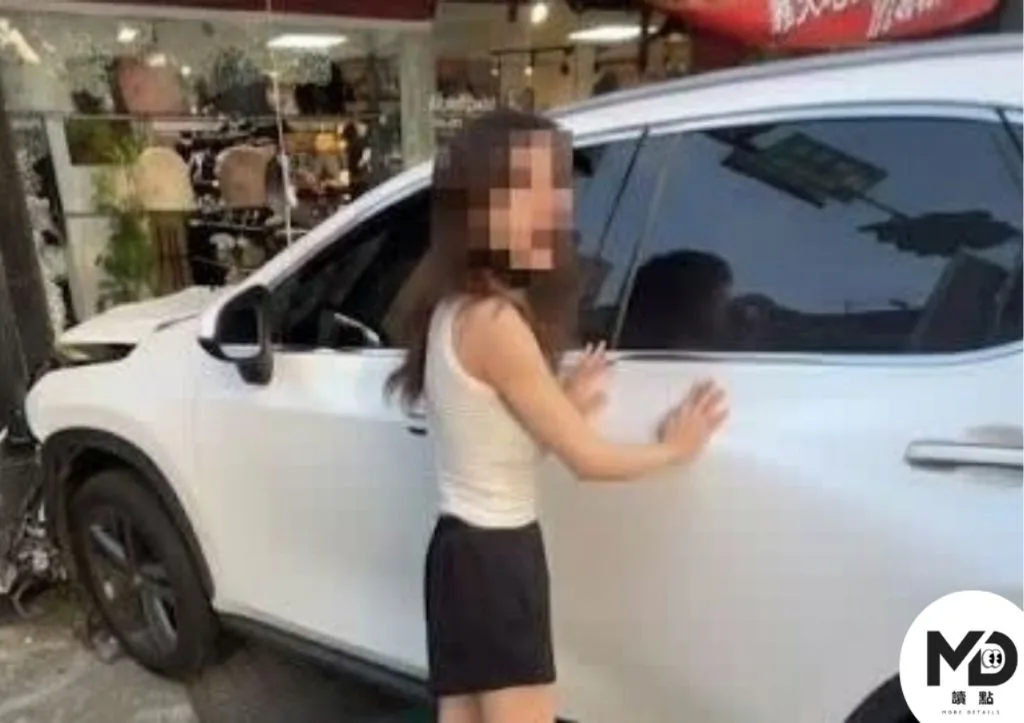 育兒網紅林女毒駕撞車後精神恍惚、全身顫抖