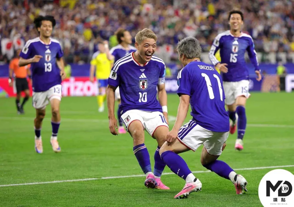 第56分鐘前田大然抓準時機切入禁區,冷靜將球送進球門日本取得1:0領先