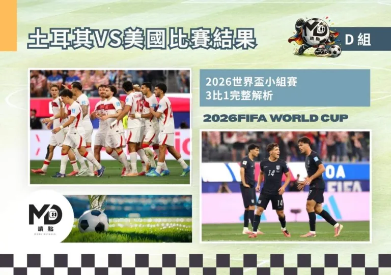 D組土耳其VS美國比賽結果|2026世界盃小組賽 3比1完整解析
