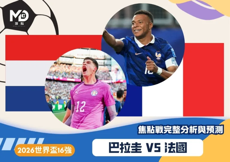 巴拉圭vs法國|2026世界盃16強對戰焦點預測