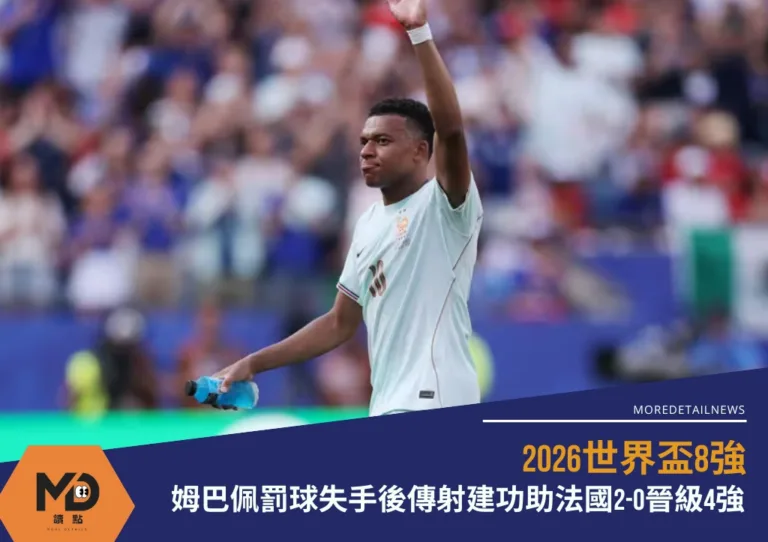 2026世界盃8強|姆巴佩罰球失手後傳射建功助法國2-0晉級4強