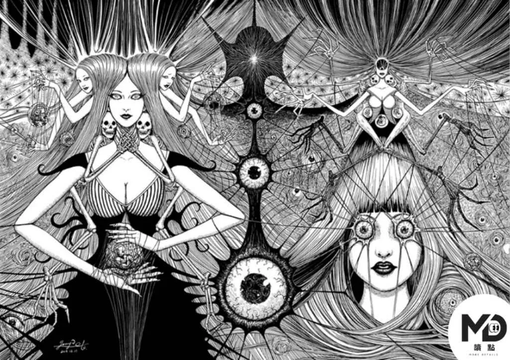伊藤潤二展《誘惑》怪畫